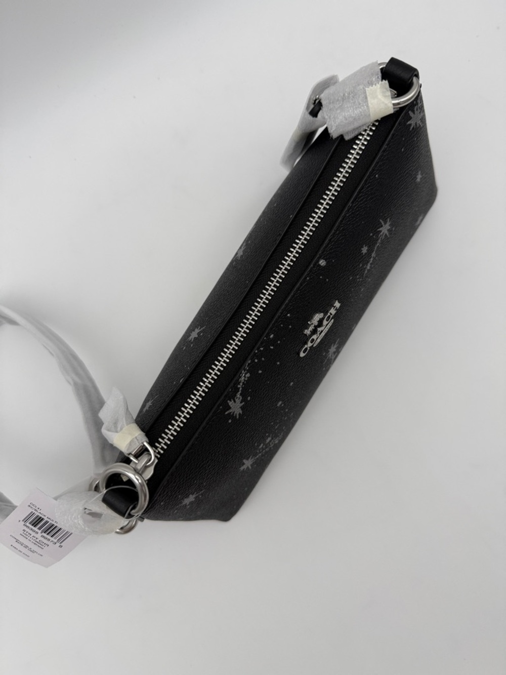 Coach Charlotte Shoulder Bag With Star Print Black Silver - Picture 6 of 12